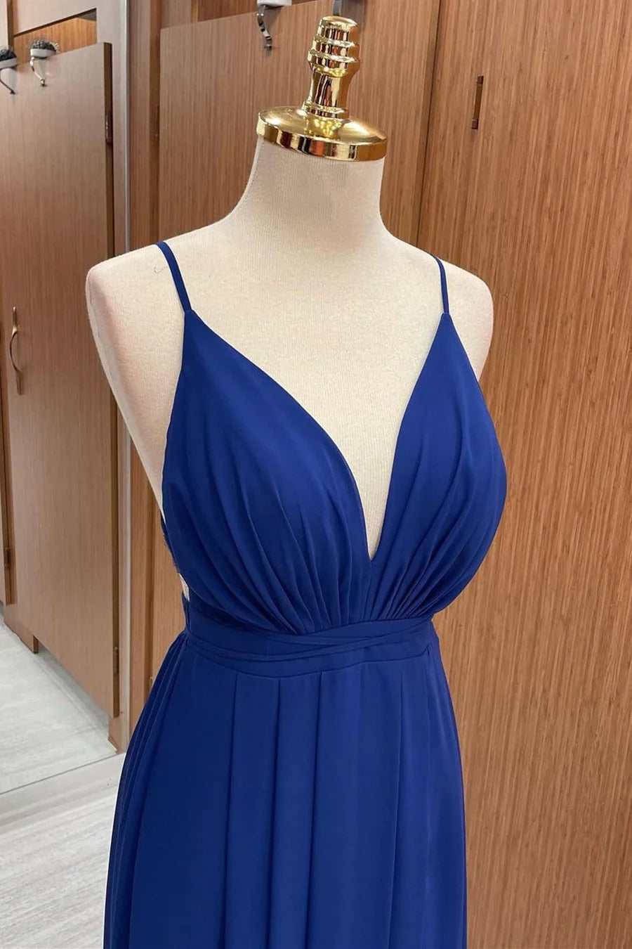 Plunge V Cross Back Maxi Dress Simple gentle grand and beautiful
