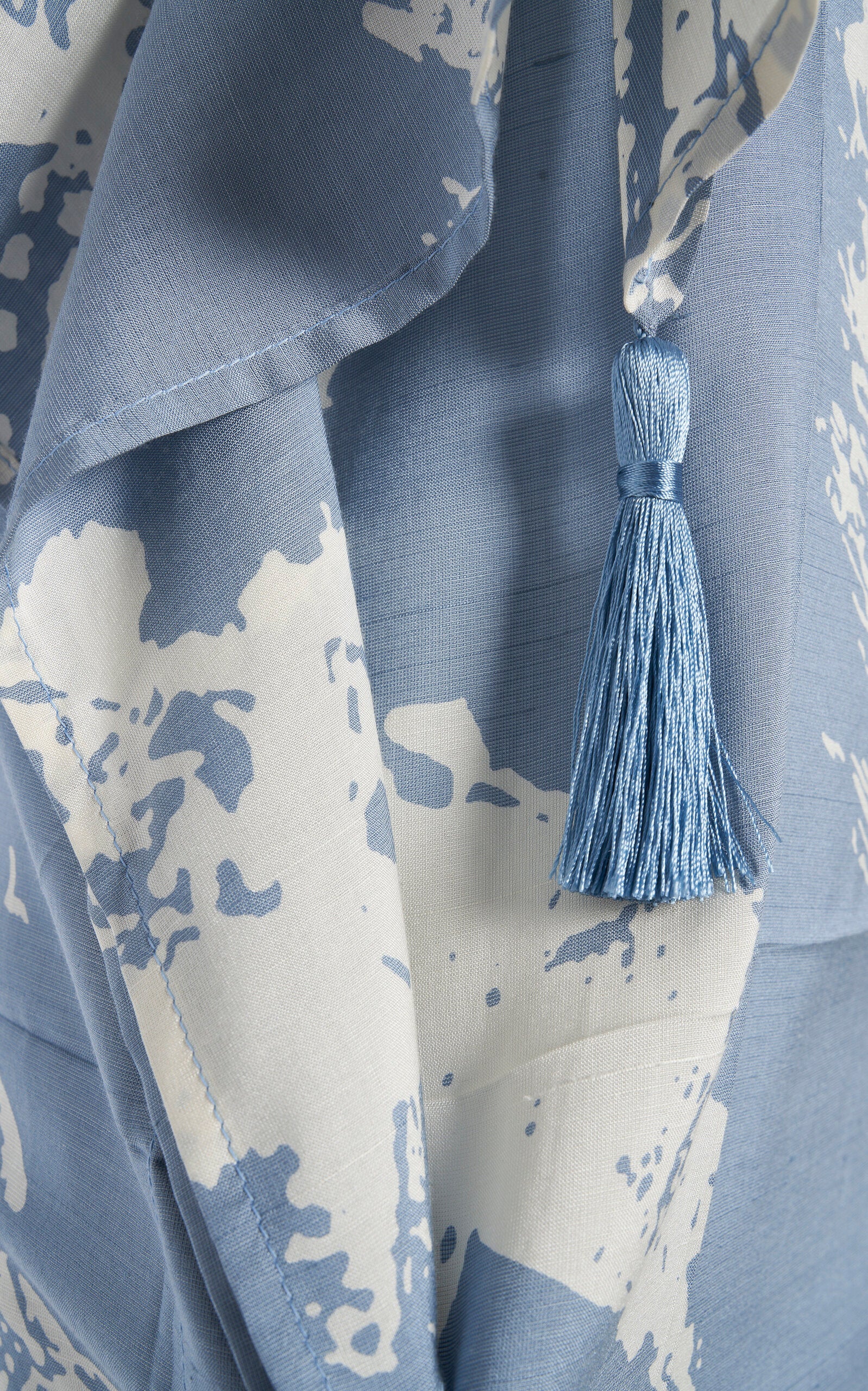 Draped Silk-Cotton Midi Dress Full of charm simple and atmospheric