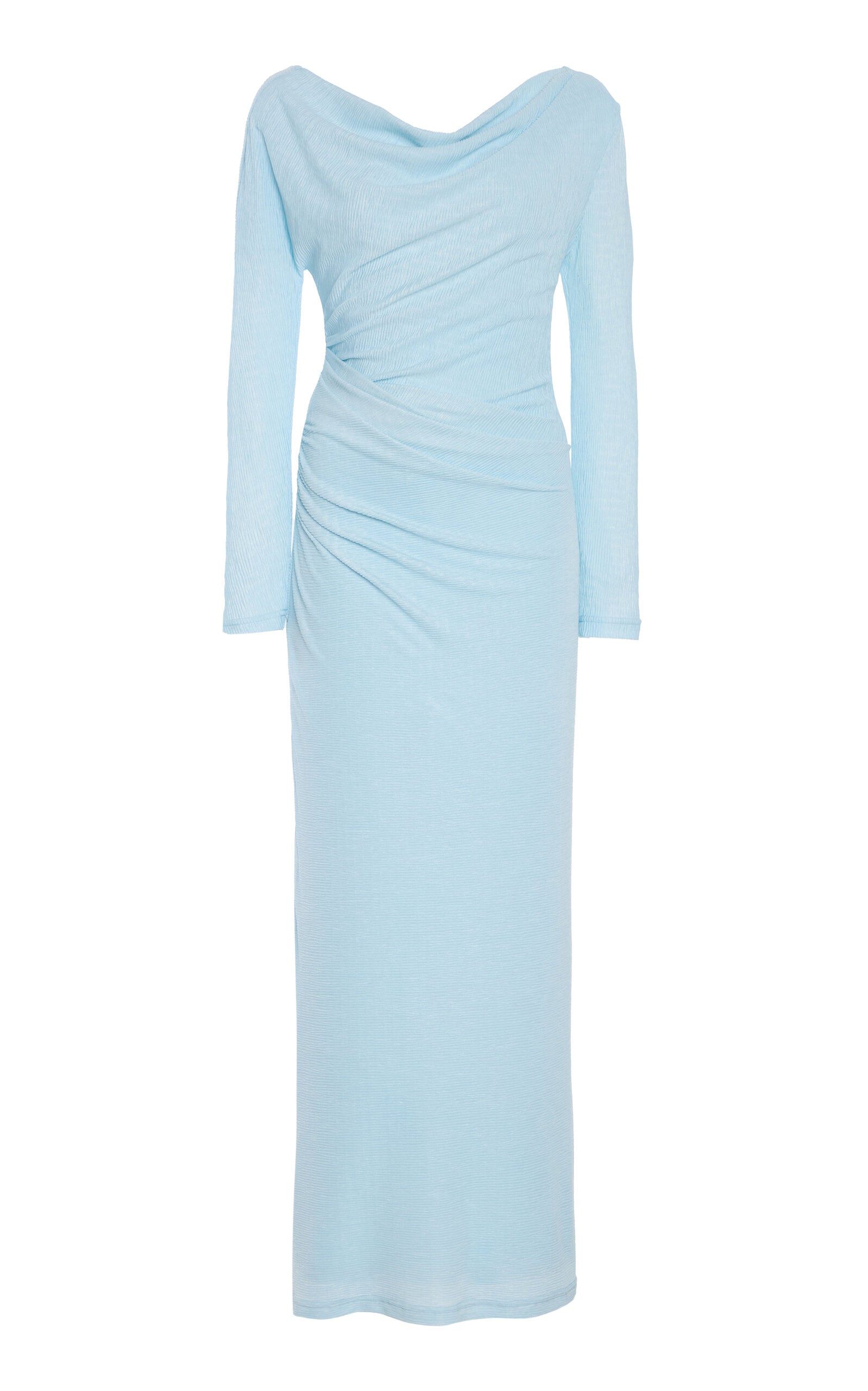 Ladies' Spring And Summer Vacation Cape-Detailed Lex Draped Jersey Maxi Dress