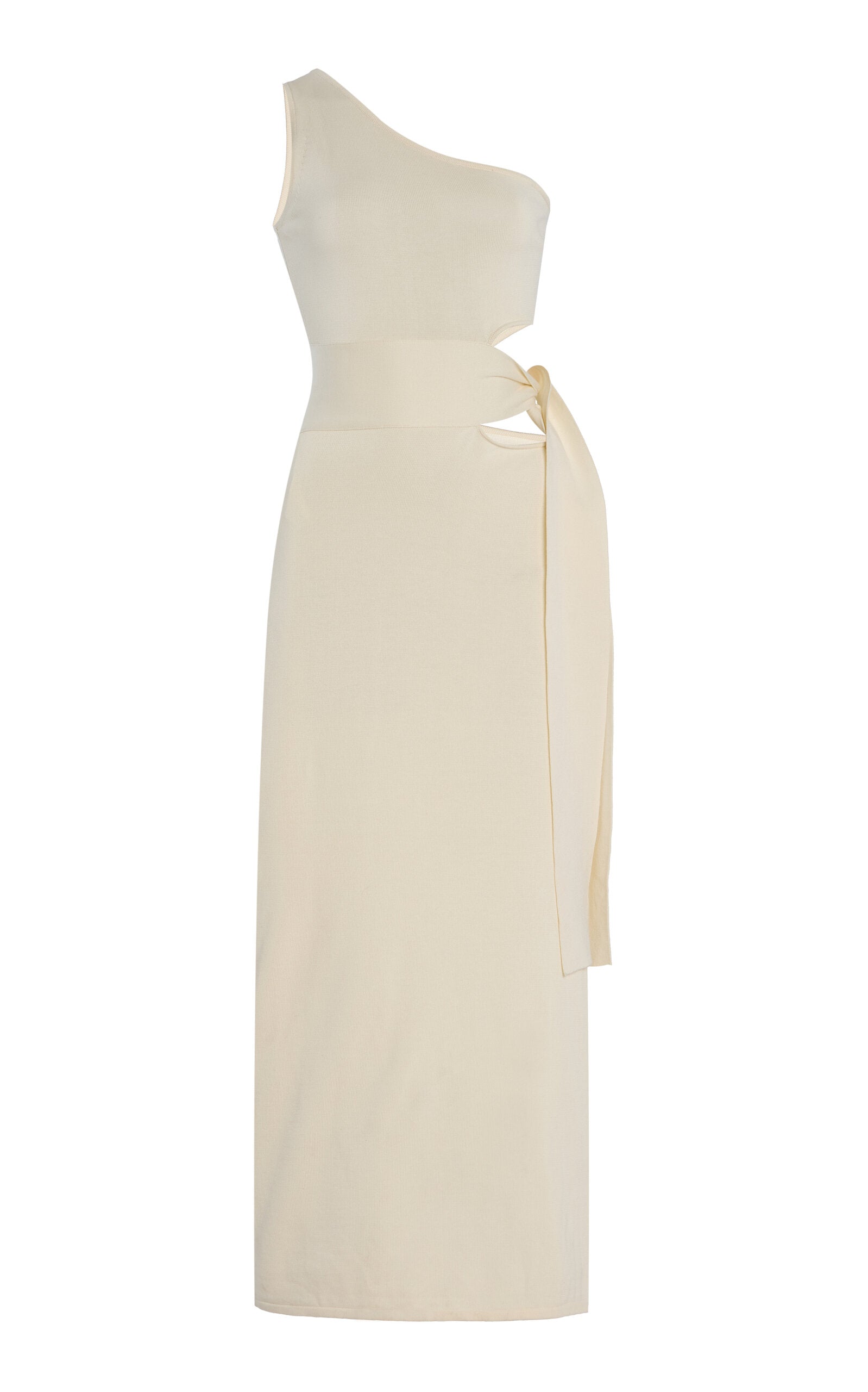 Draped Silk-Cotton Midi Dress Full of charm simple and atmospheric