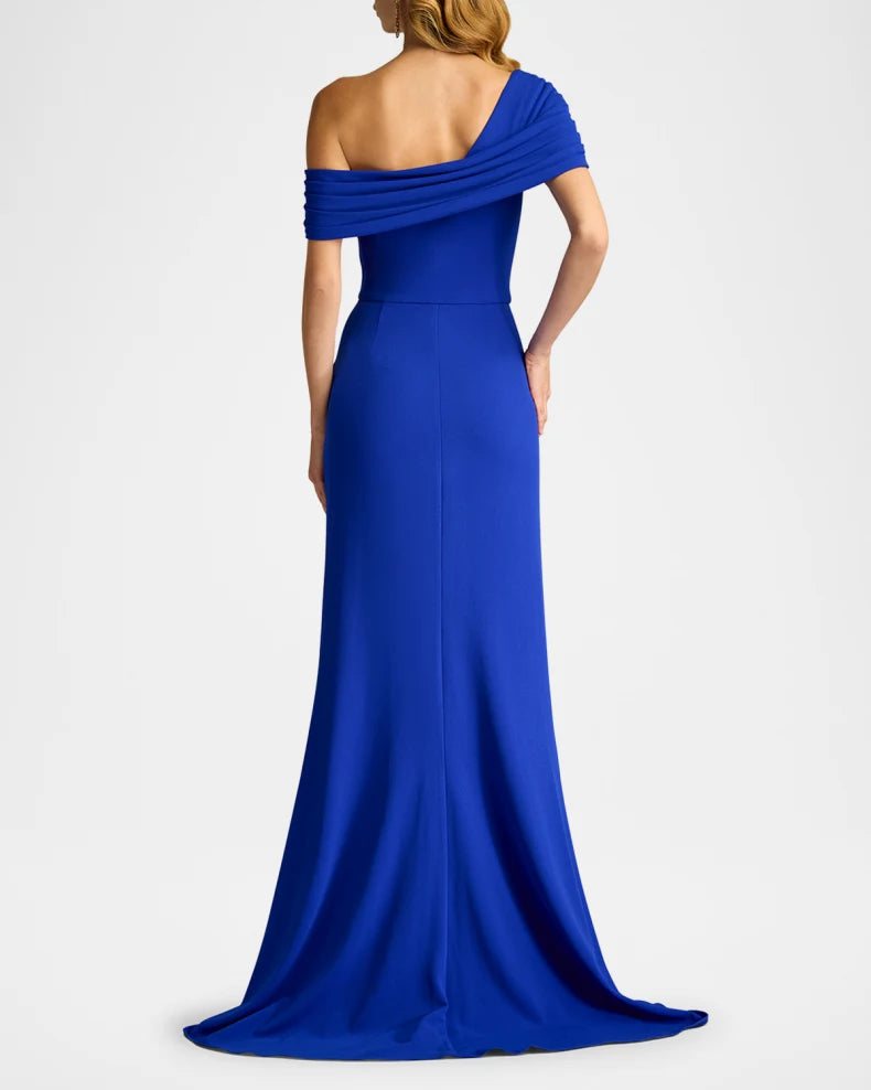 Charming and unique design Beautiful generous simple Off-Shoulder Pleated Ruffle Gown
