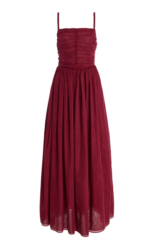 Claire Cotton-Silk Voile Dress Simple gentle beautiful and grand