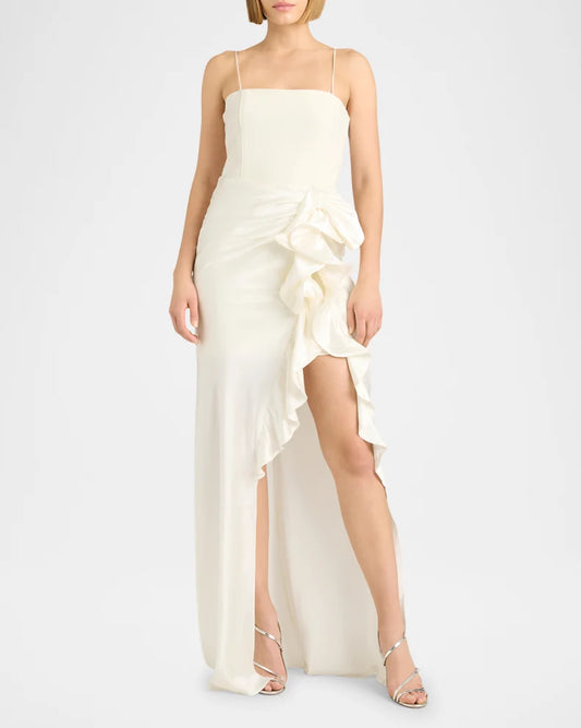 Drina Sleeveless Satin Wrap Gown Charming and unique design Beautiful generous simple