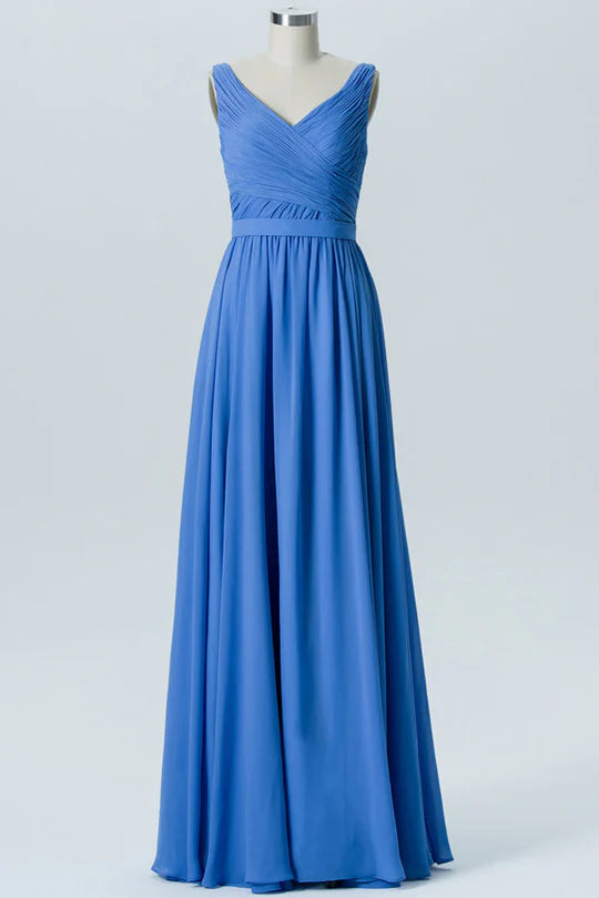 Chiffon Sleeveless Bridesmaid Dress Gentle beautiful and generous
