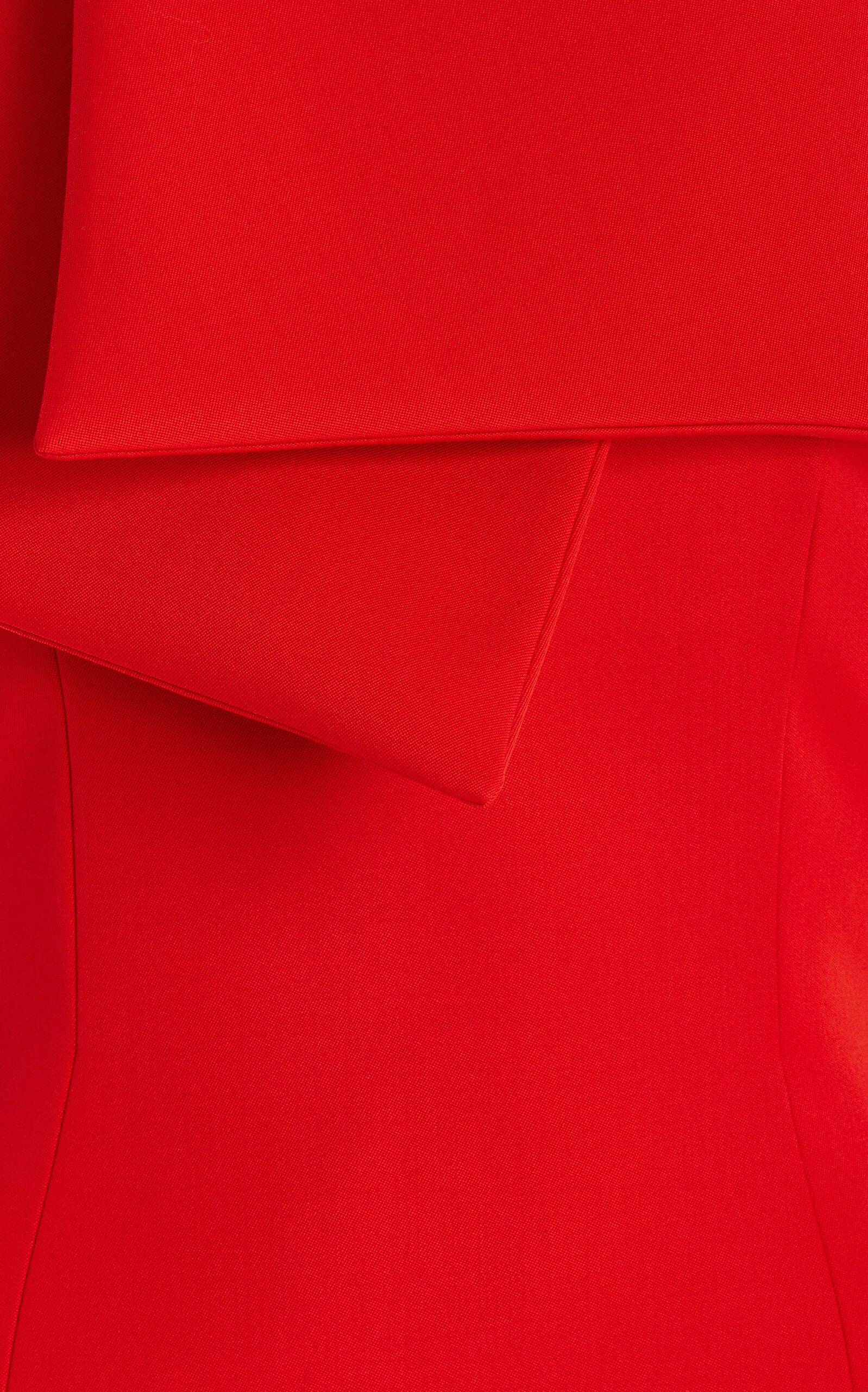 Draped Bonded Wool Midi Dress Simple gentle beautiful and grand