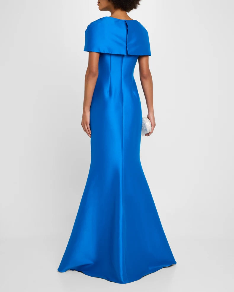 Bow-Front Shawl Trumpet Gown Beautiful and charming simple and unique design