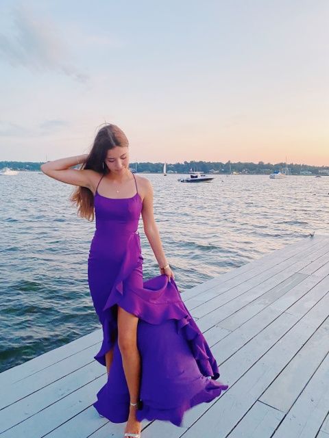 Charming Prom Dress Purple Evening Dress