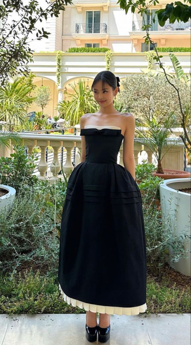A Line Black Prom Party Dress Long Formal Evening Dress