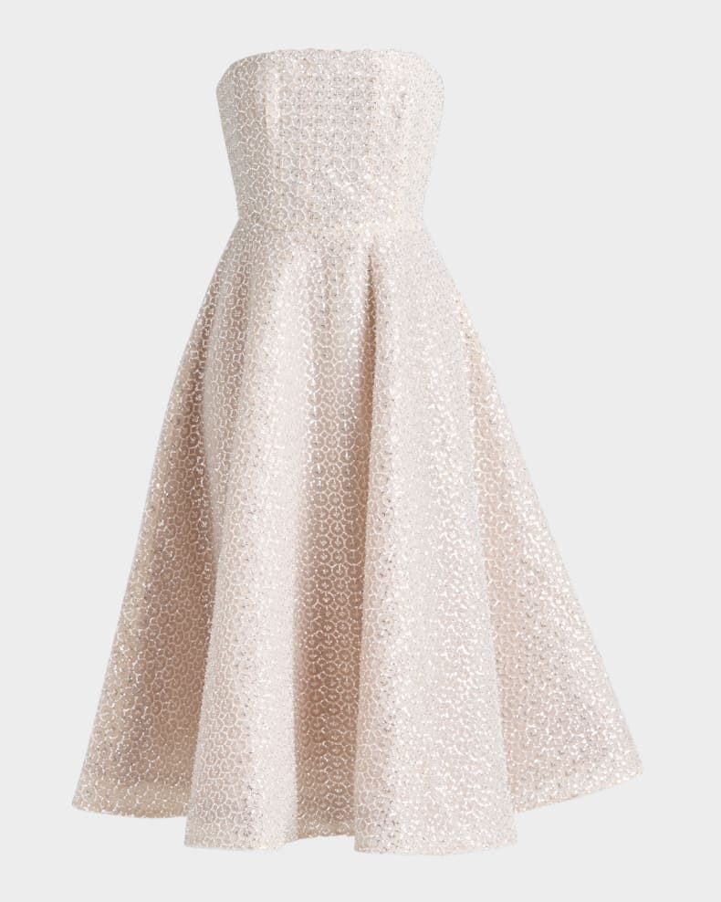 Vivi Strapless Beaded Midi Dress Charming and unique design Beautiful generous simple