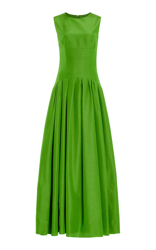 Sleeveless Cotton-Blend Faille Maxi Dress Simple gentle beautiful and grand