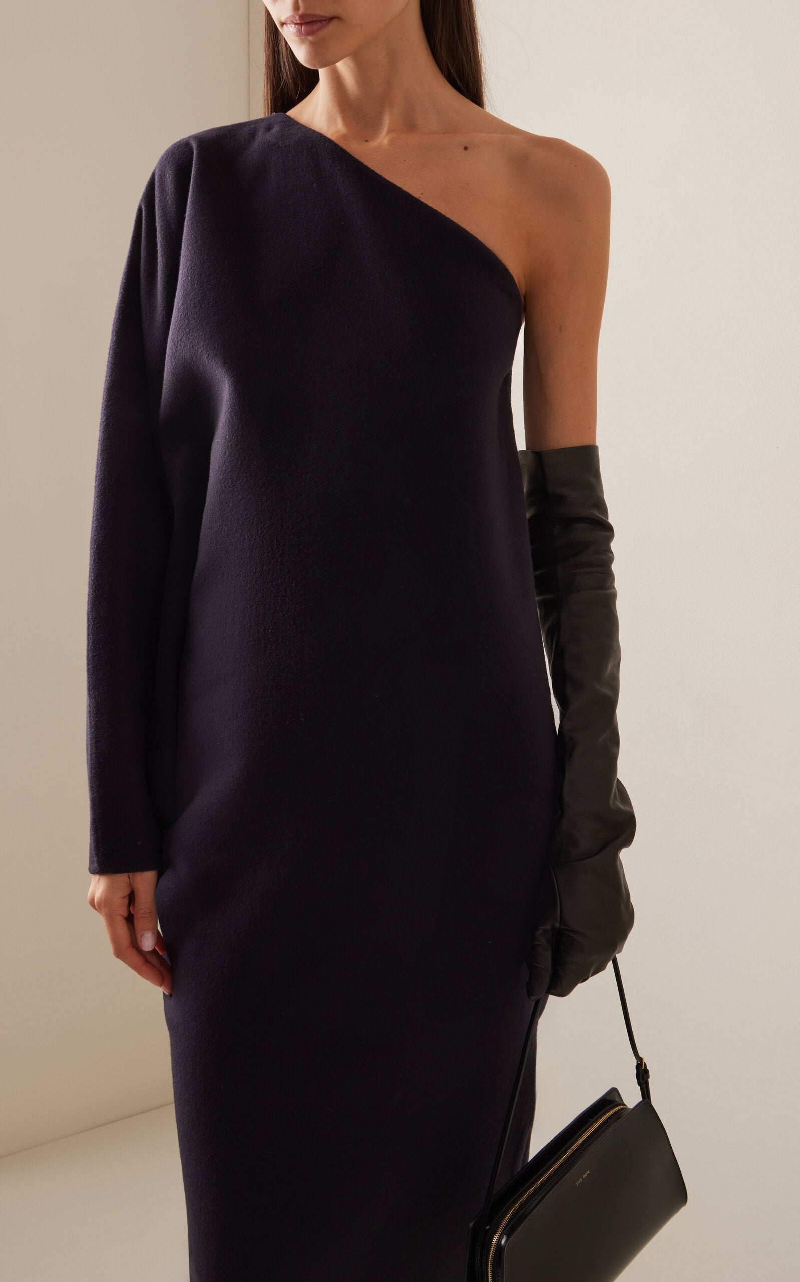 Asymmetric Cashmere Maxi Dress Simple gentle beautiful and grand