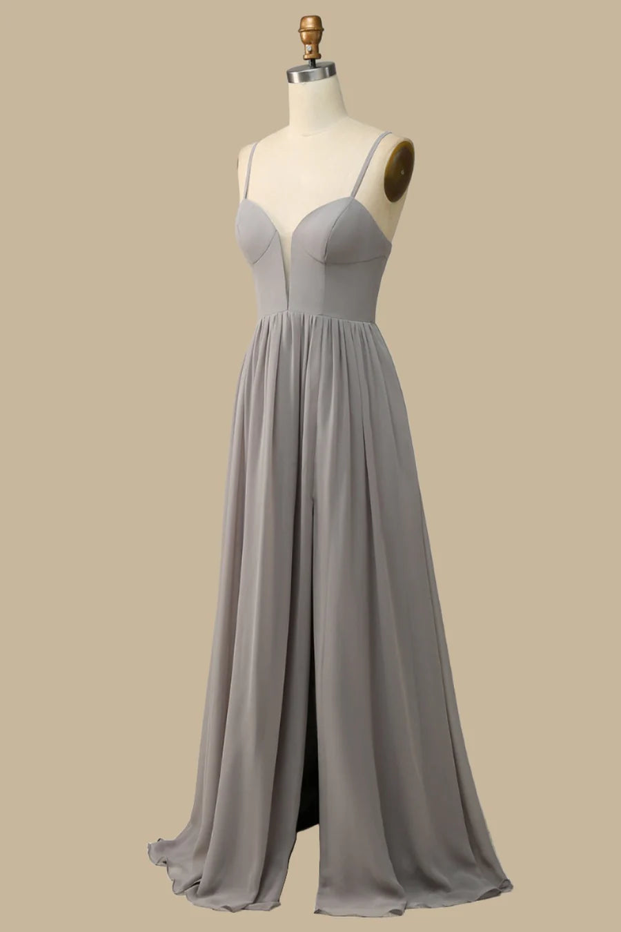 Corset Cutout Back Chiffon Maxi Dress Simple gentle grand and beautiful
