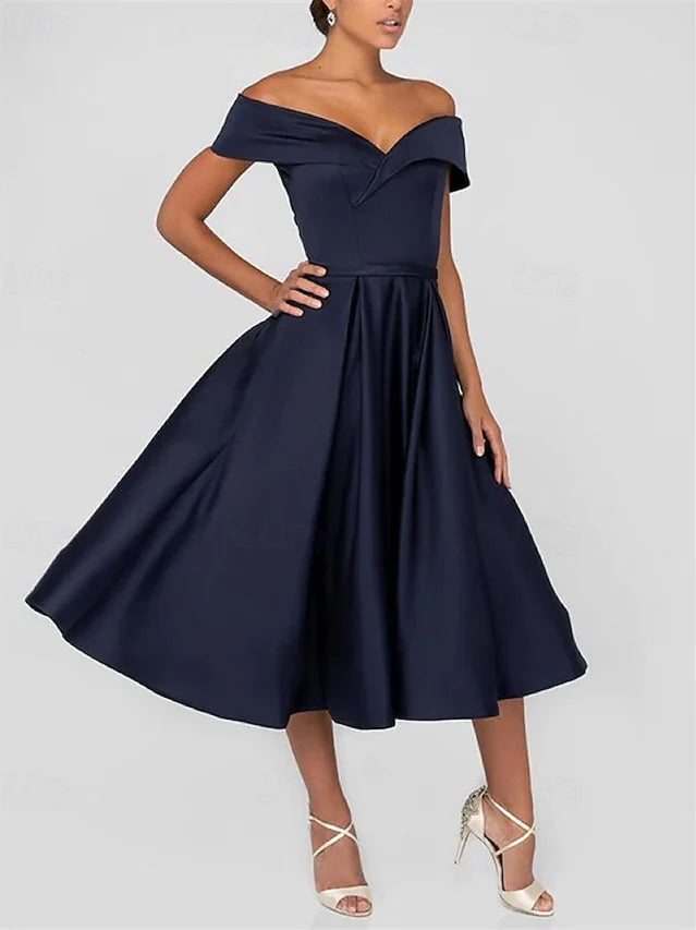 rincess Sweetheart Sleeveless Tea Length Cocktail Dresses with Ruched Simple gentle beautiful and unique design