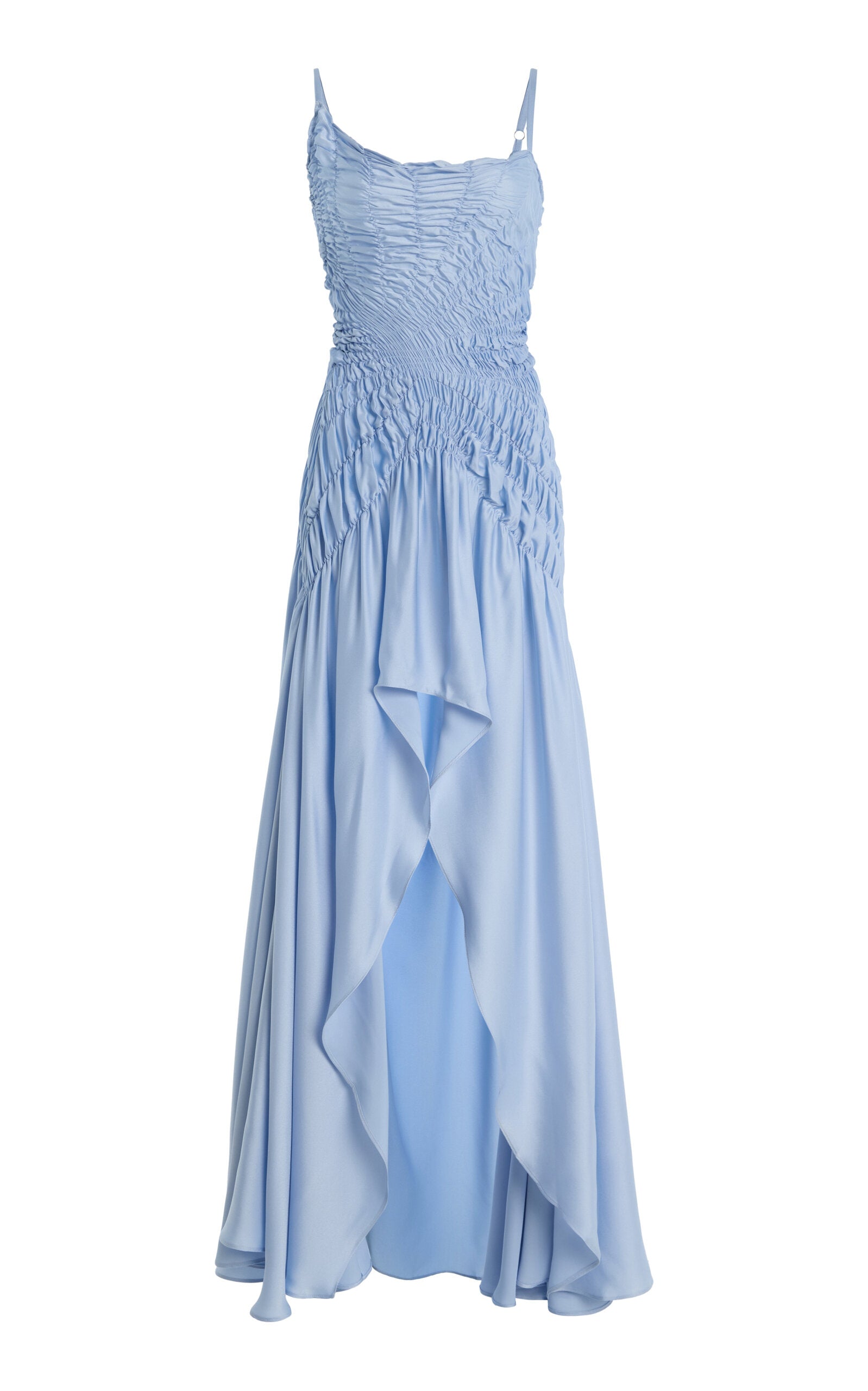 Ladies' Spring And Summer Vacation Cape-Detailed The  Matte-Satin Maxi Dress