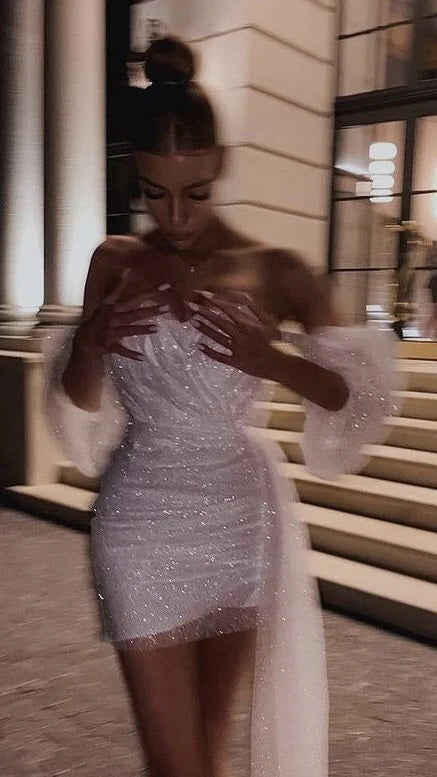 Sexy Custom Made Sequin Short Prom Dresses Homecoming Dress