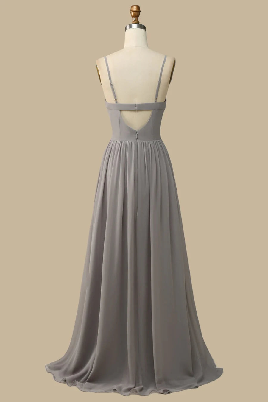 Corset Cutout Back Chiffon Maxi Dress Simple gentle grand and beautiful