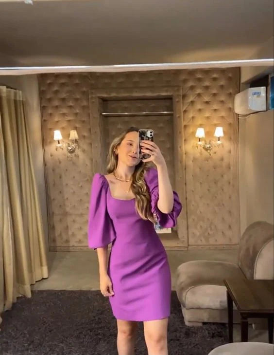 prom dresses beautiful, short prom dress Gentle and atmospheric