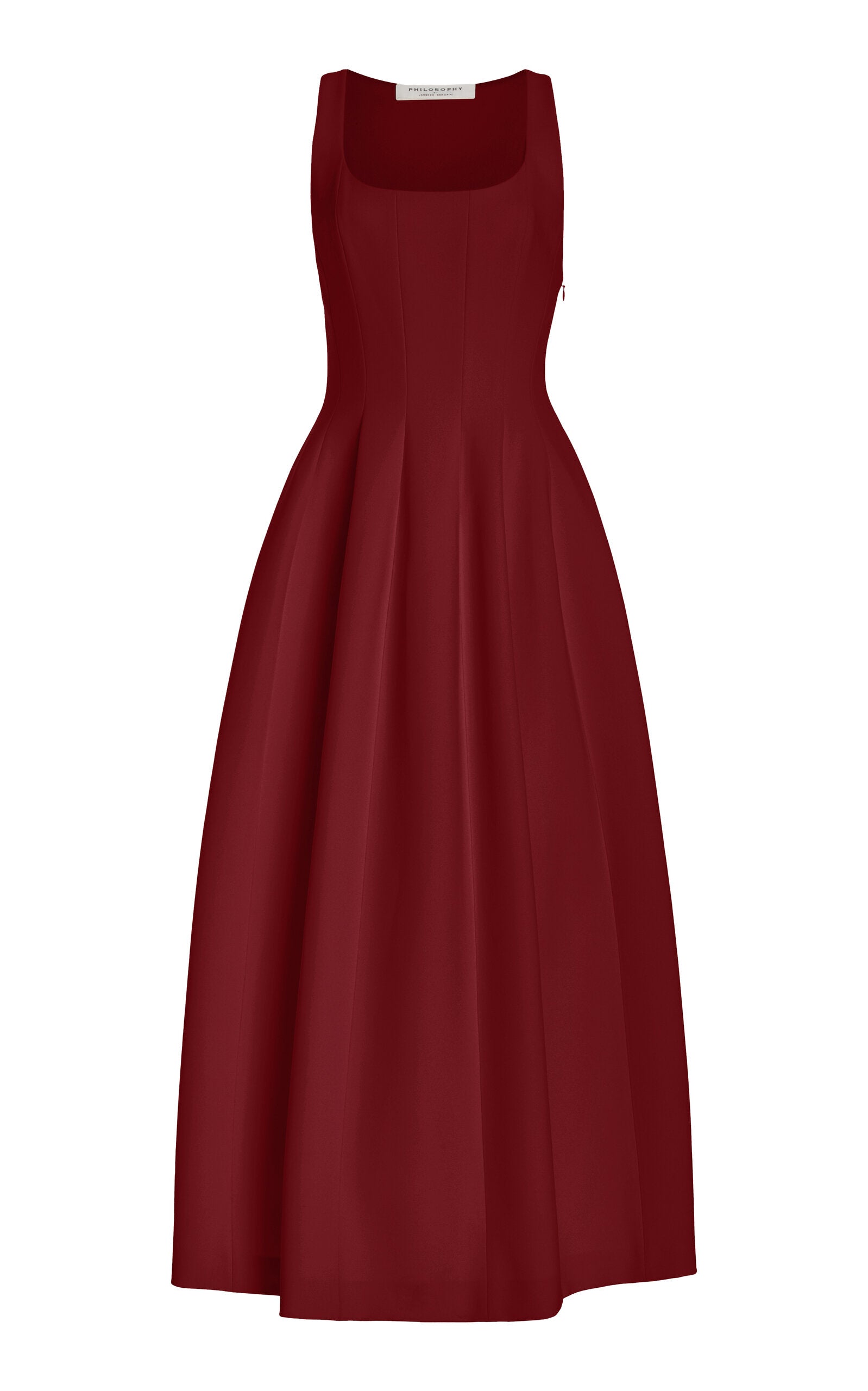 Pleated Crepe Midi Dress  Simple gentle beautiful and grand