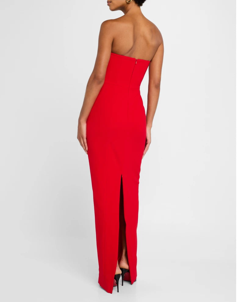 Charming and unique design Beautiful generous simple Half Moon Evening Dress