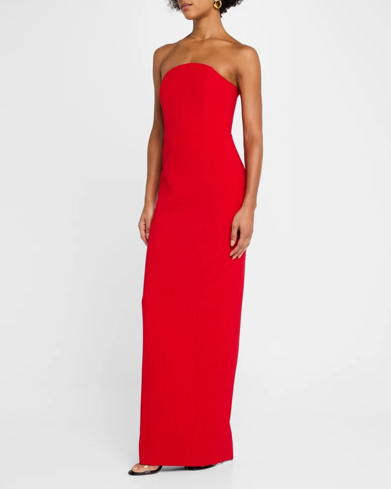 Charming and unique design Beautiful generous simple Half Moon Evening Dress