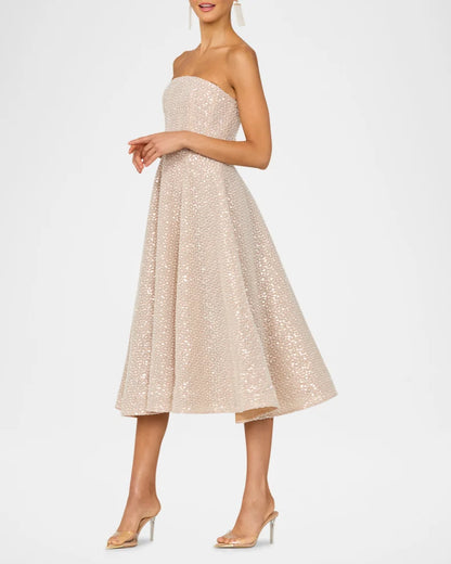 Vivi Strapless Beaded Midi Dress Charming and unique design Beautiful generous simple