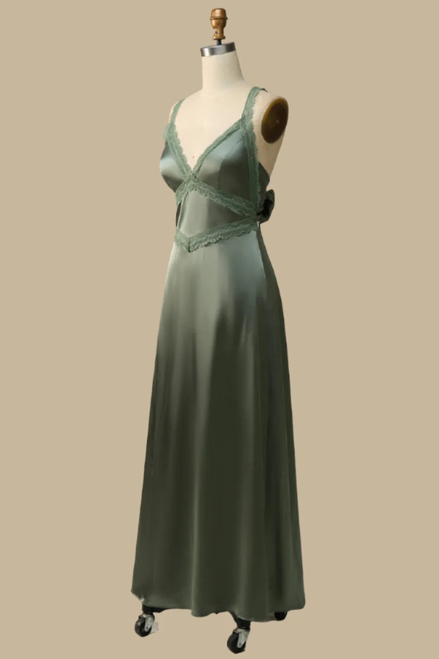 Lace Tie-Back Maxi Dress Simple gentle grand and beautiful