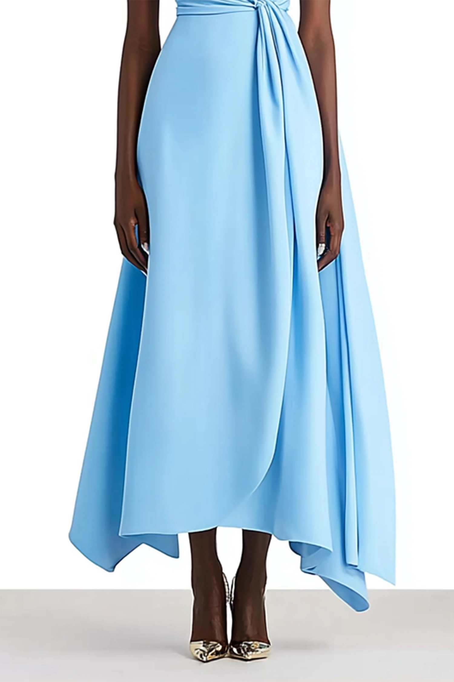 Simple beautiful generous and full of charm Prom Dress Party Dresses Cocktail Maxi Light Blue Sleeveless Dresses
