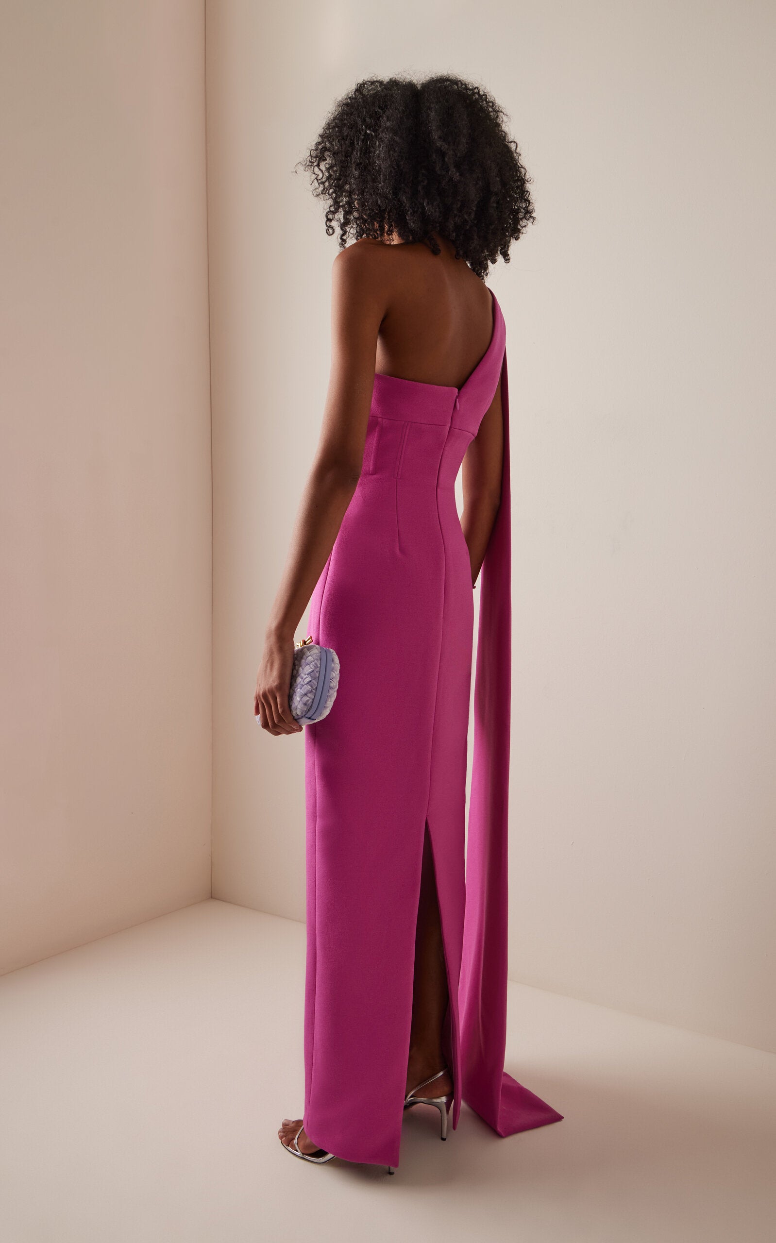 Clara Single Shoulder Capelet Gown Gentle beautiful and grand