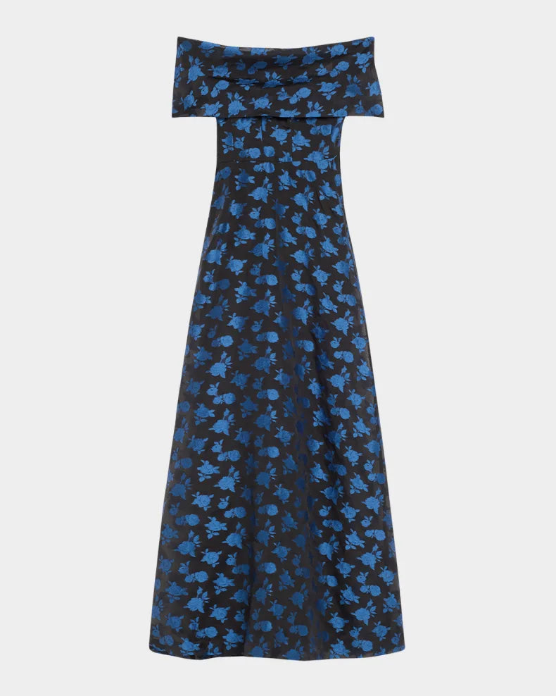 Deedie Guipure Lace Off-Shoulder Gown Beautiful and charming simple and unique design