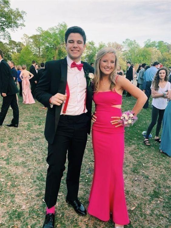 Spaghetti Straps Mermaid Prom Dress Floor Length Prom Dress