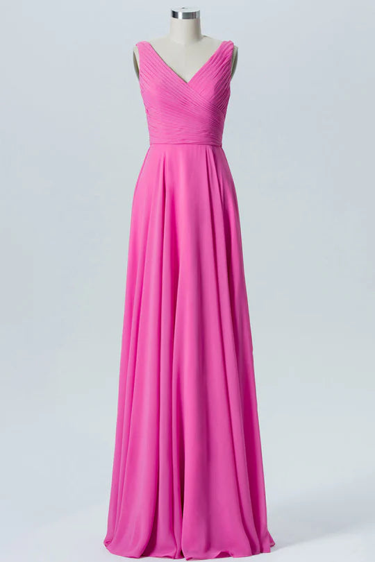 Sleeveless Bow Back Bridesmaid Dress