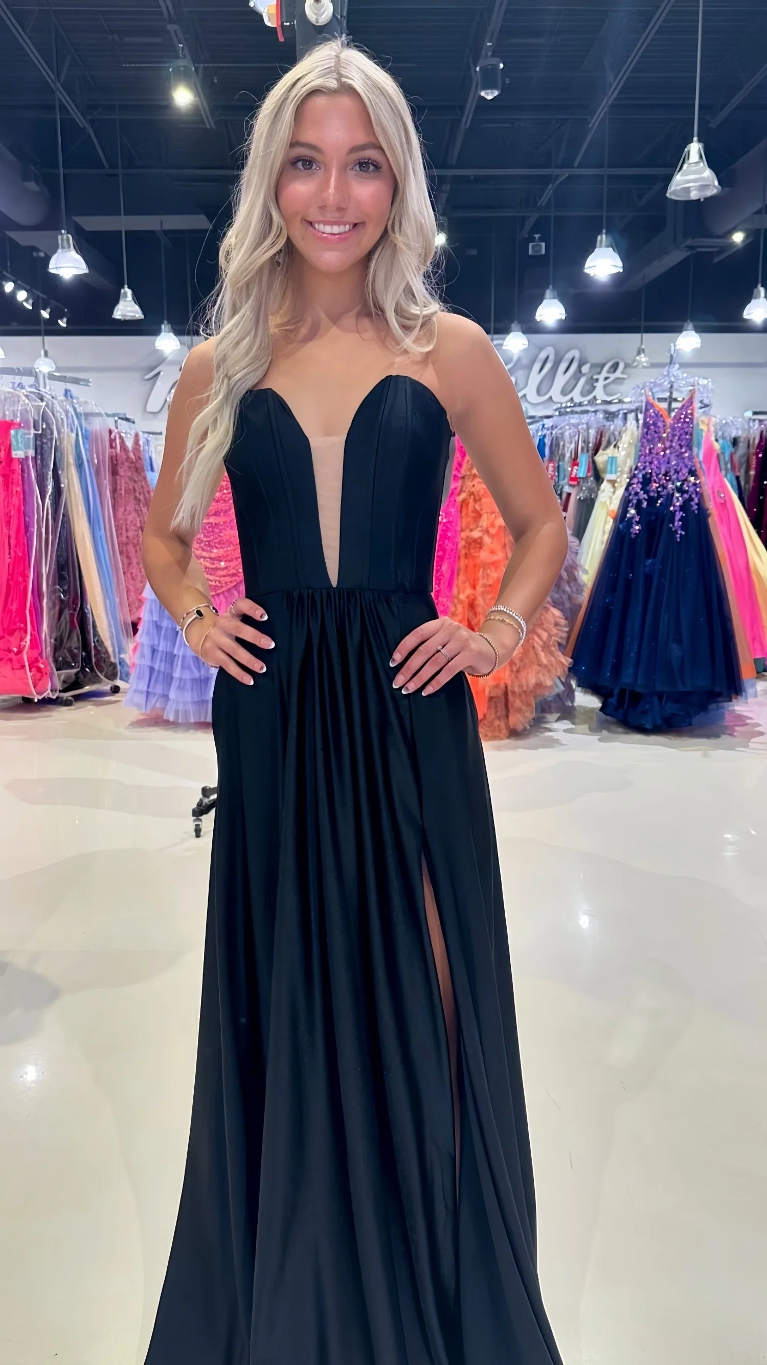 Sexy Mermaid Beautiful elegant and unique design Prom Dress Sexy Mermaid Satin Long Prom Dress With Split