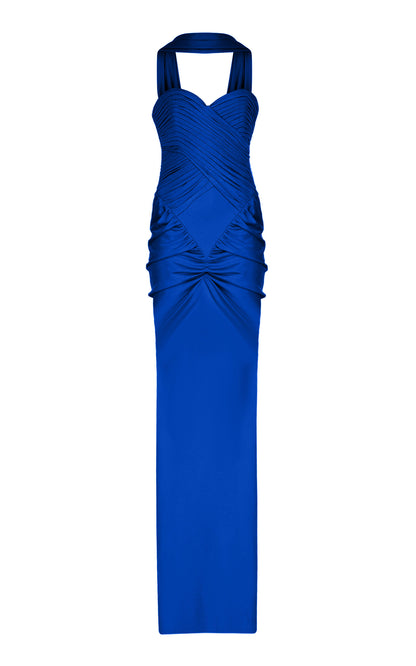 Samsara Ruched Satin Maxi Dress Simple gentle beautiful and grand