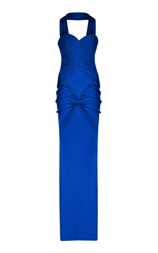 Samsara Ruched Satin Maxi Dress Simple gentle beautiful and grand