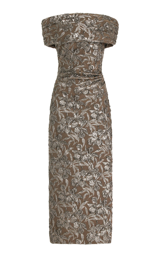 Off-The-Shoulder Midi Dress Full of charm simple and atmospheric