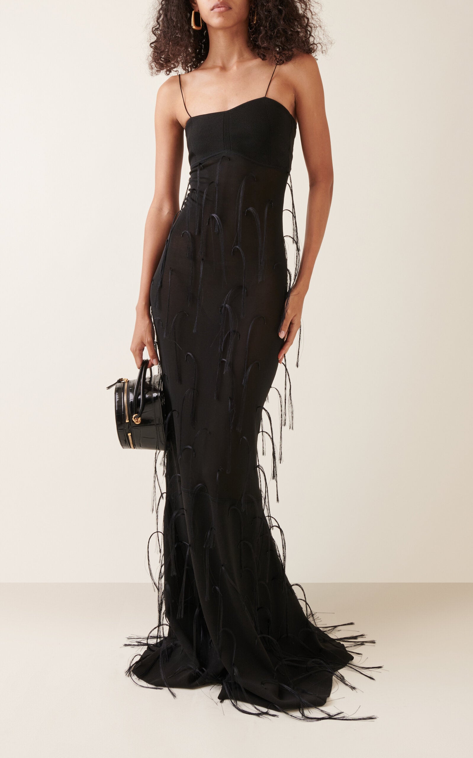 Party Dresses Fino Fringed Gown  Fino  Gentle beautiful and grand