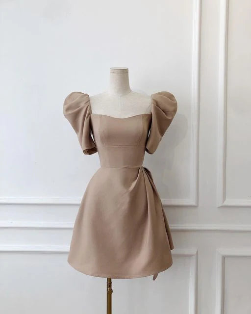 A-Line Short Party Dress Homecoming Dress