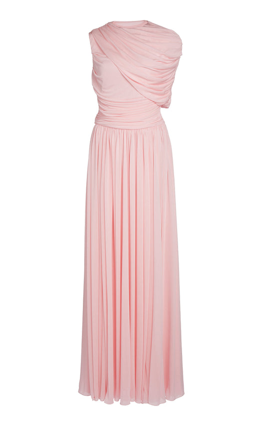 Lace-Trimmed Organic Silk Charmeuse Maxi Dress Gentle beautiful and grand