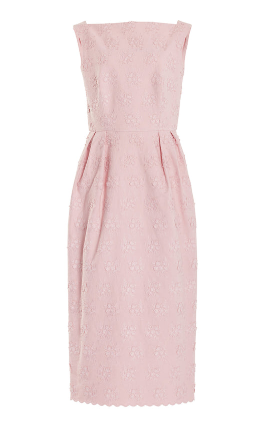 EmbroideEmbroidered Cotton-Blend Midi Dress Simple gentle beautiful and grand