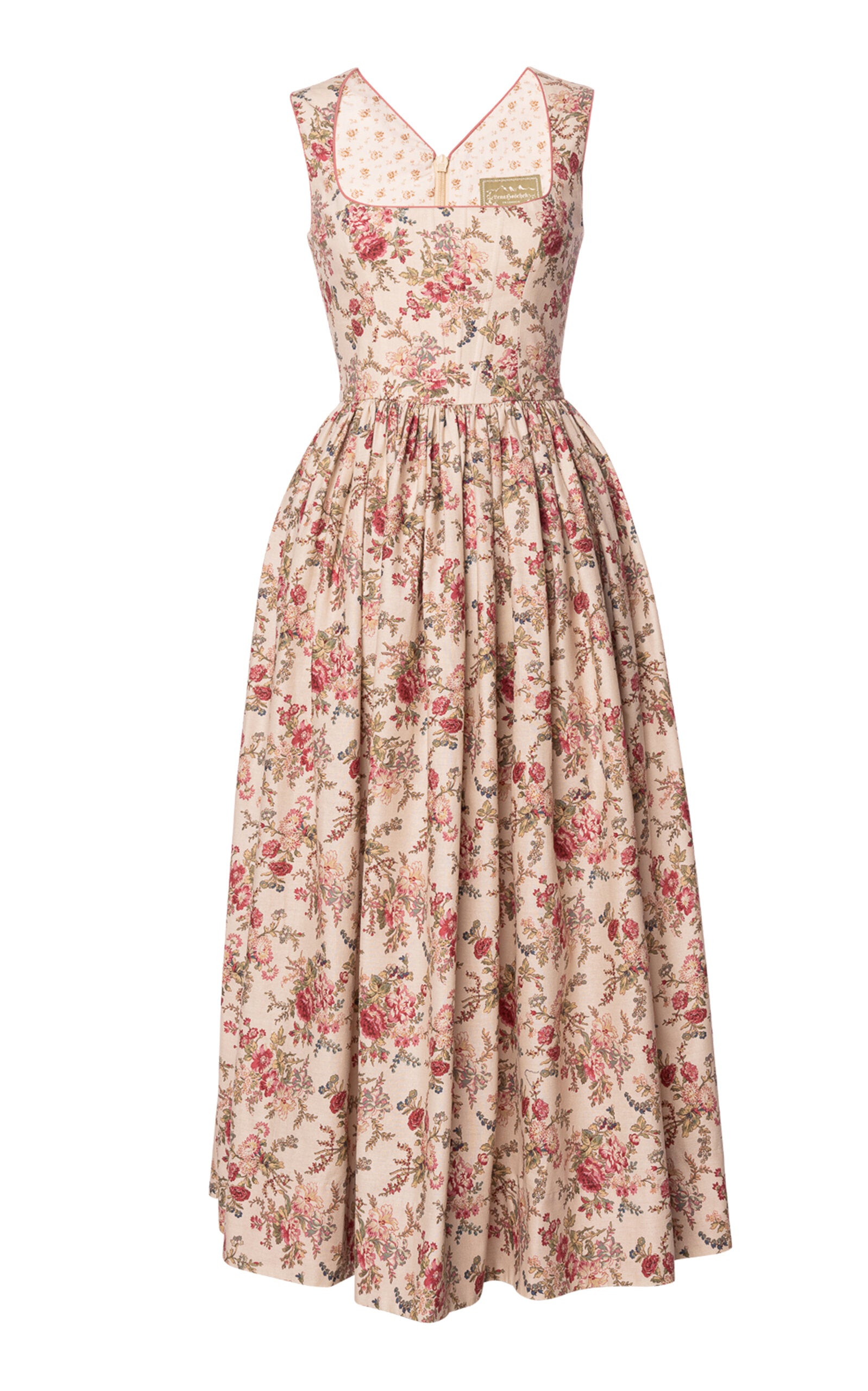 Cotton Midi Apron Dress Full of charm simple and atmospheric