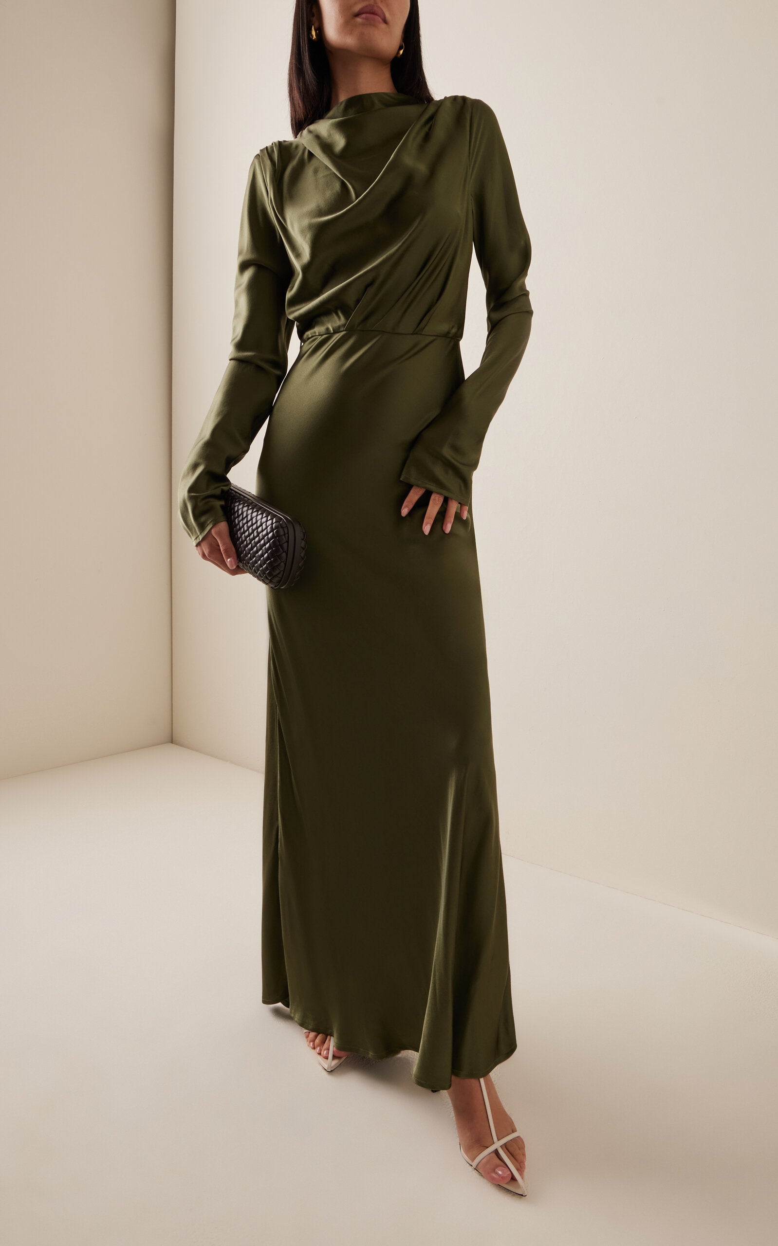 Party Dresses Lucien Draped Silk Maxi Dress Gentle beautiful and grand