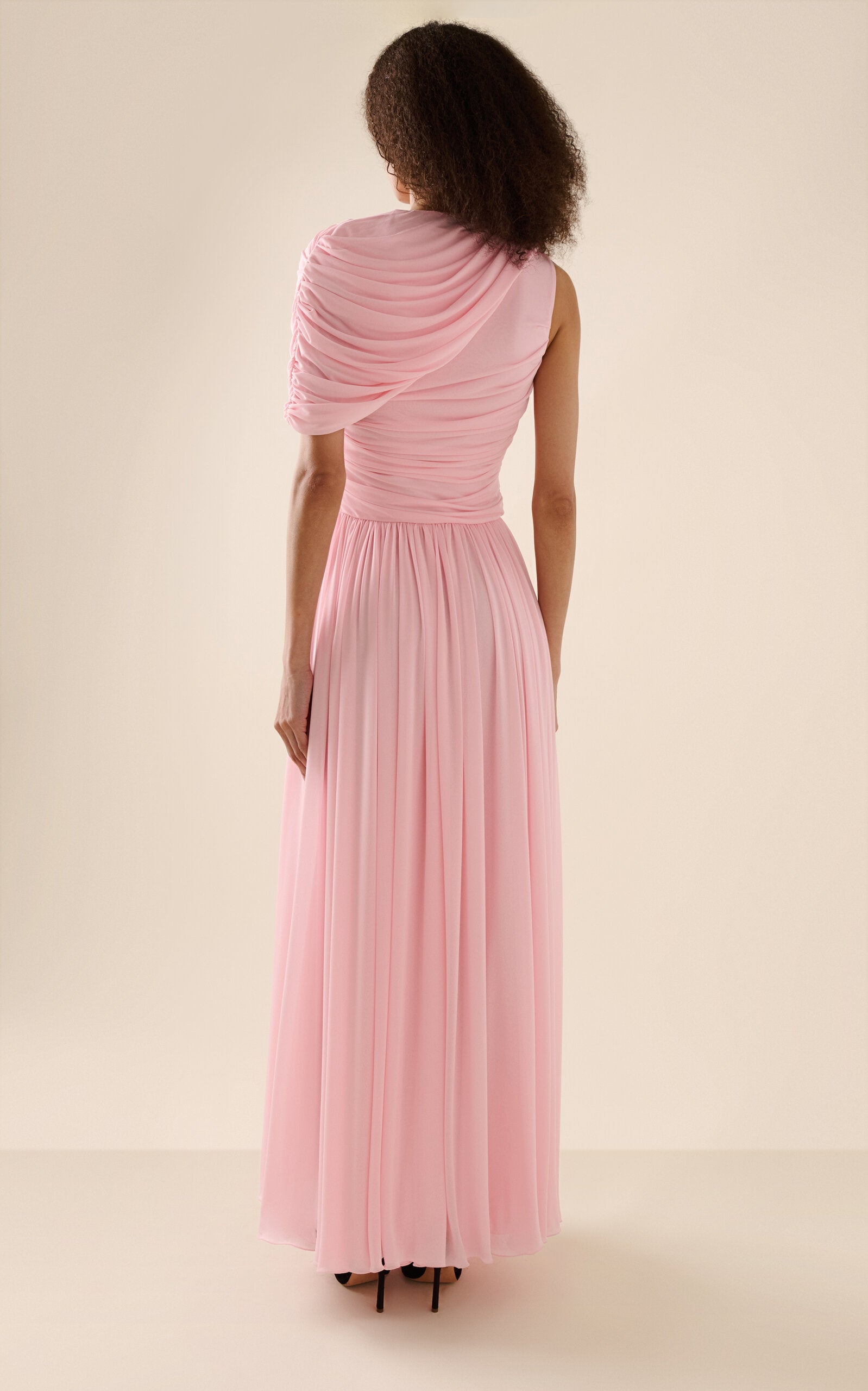 Lace-Trimmed Organic Silk Charmeuse Maxi Dress Gentle beautiful and grand