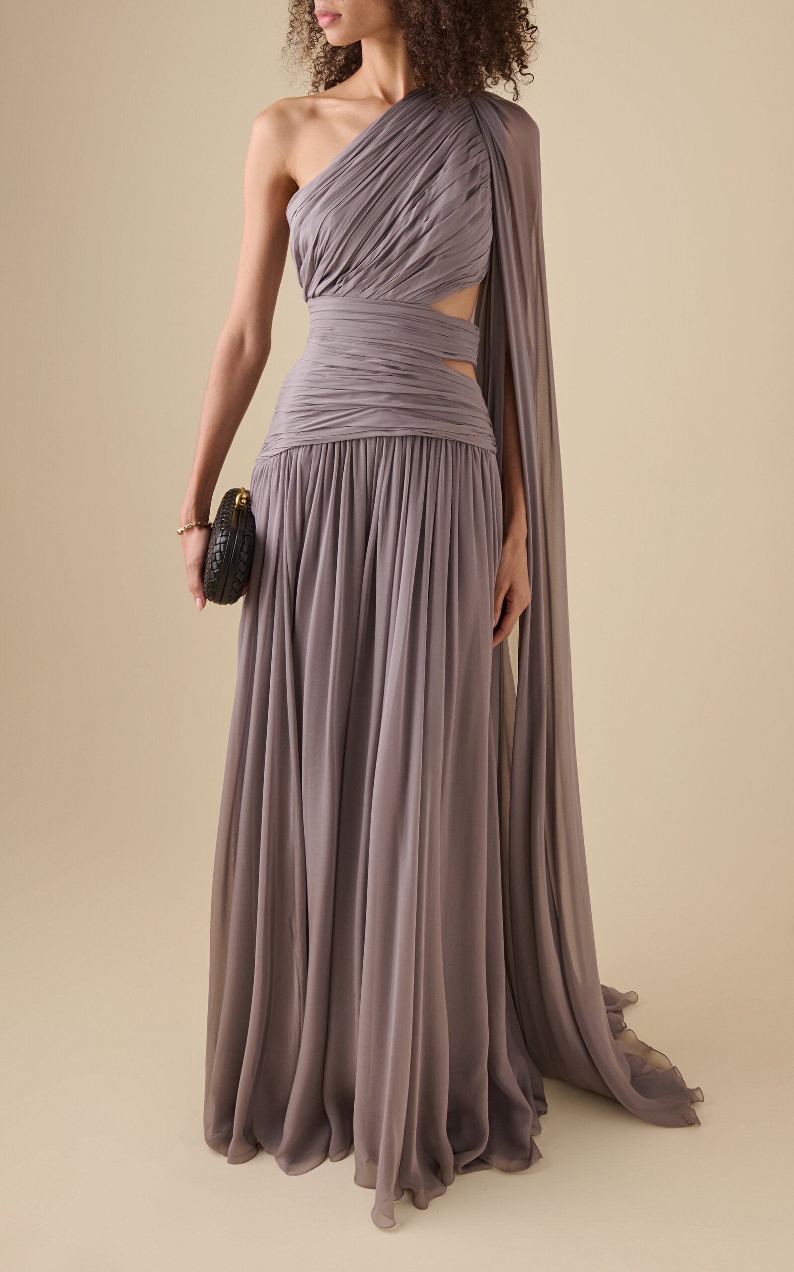 Party Dresses Cut-out Draped Silk Gown Gentle beautiful and grand