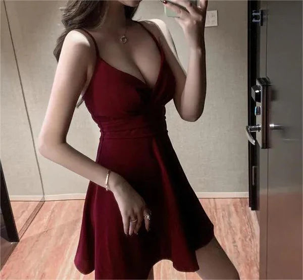 Isabella Lace-Up Back Skater Dress