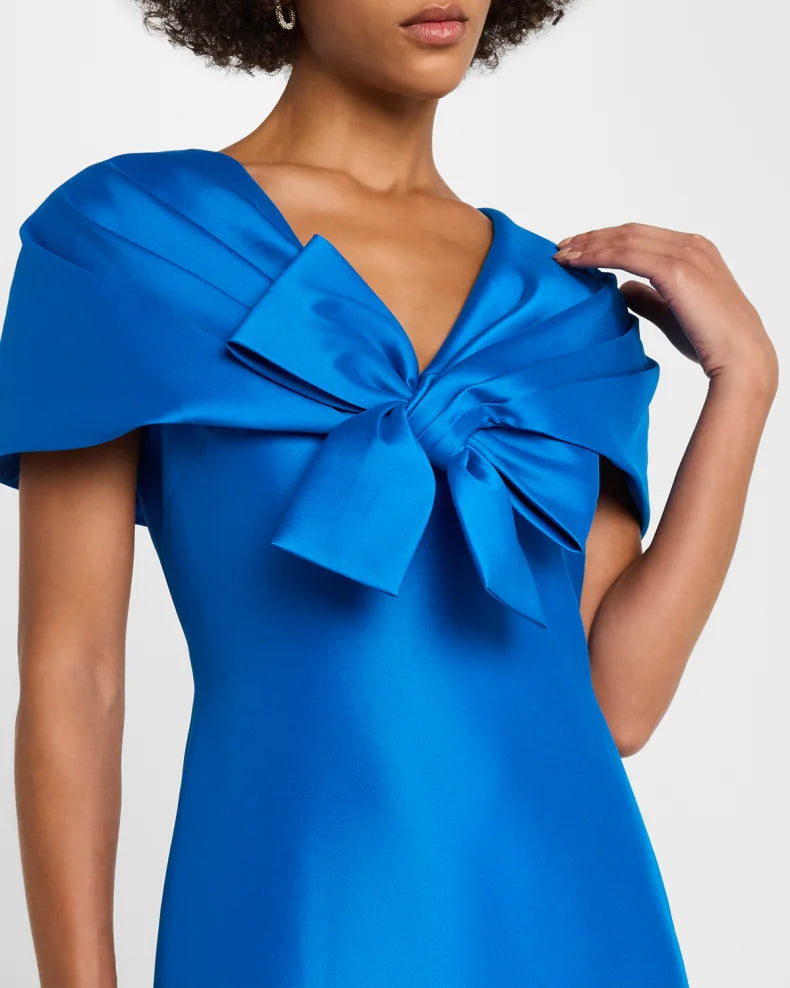 Bow-Front Shawl Trumpet Gown Beautiful and charming simple and unique design