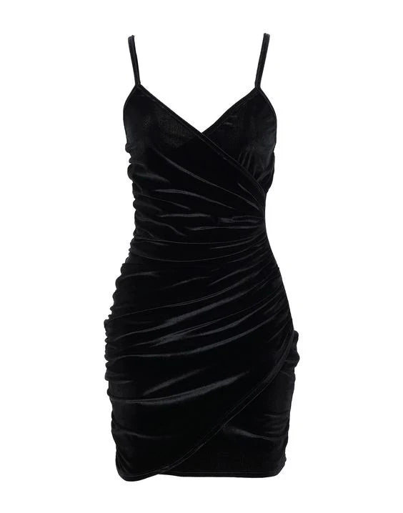 Spaghetti Straps Party Dress Lady Fashion Black Homecoming Gown