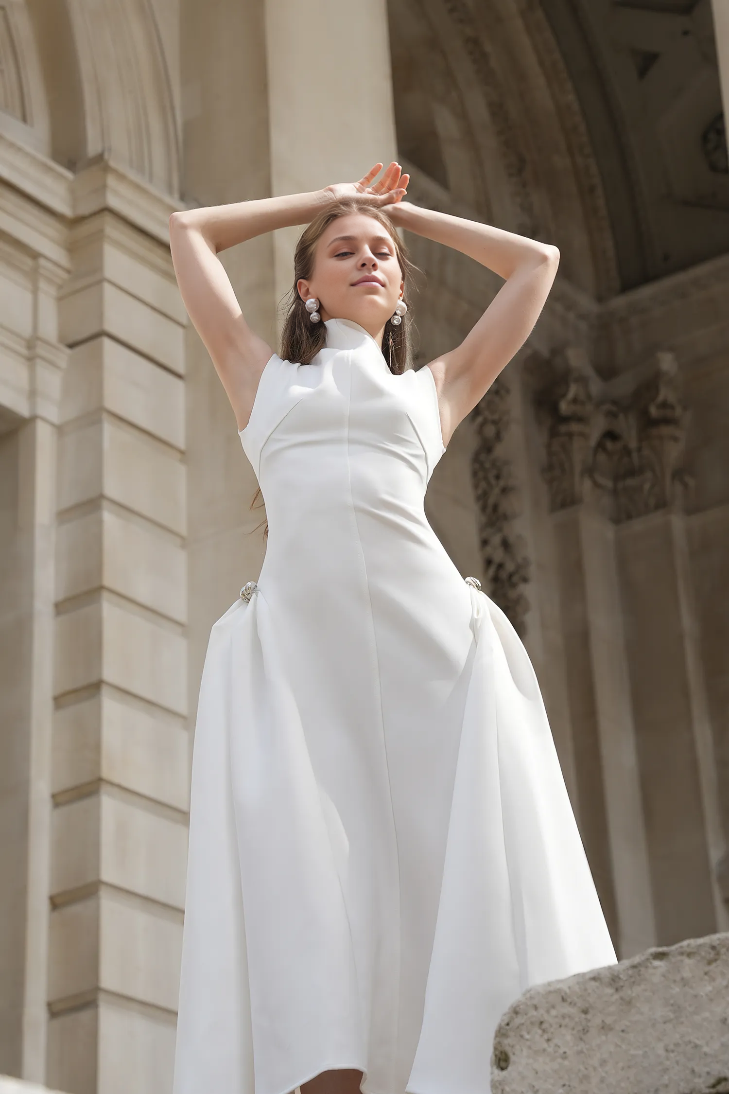 Paca Choker Sleeveless Maxi Dress Simple gentle atmospheric and unique design