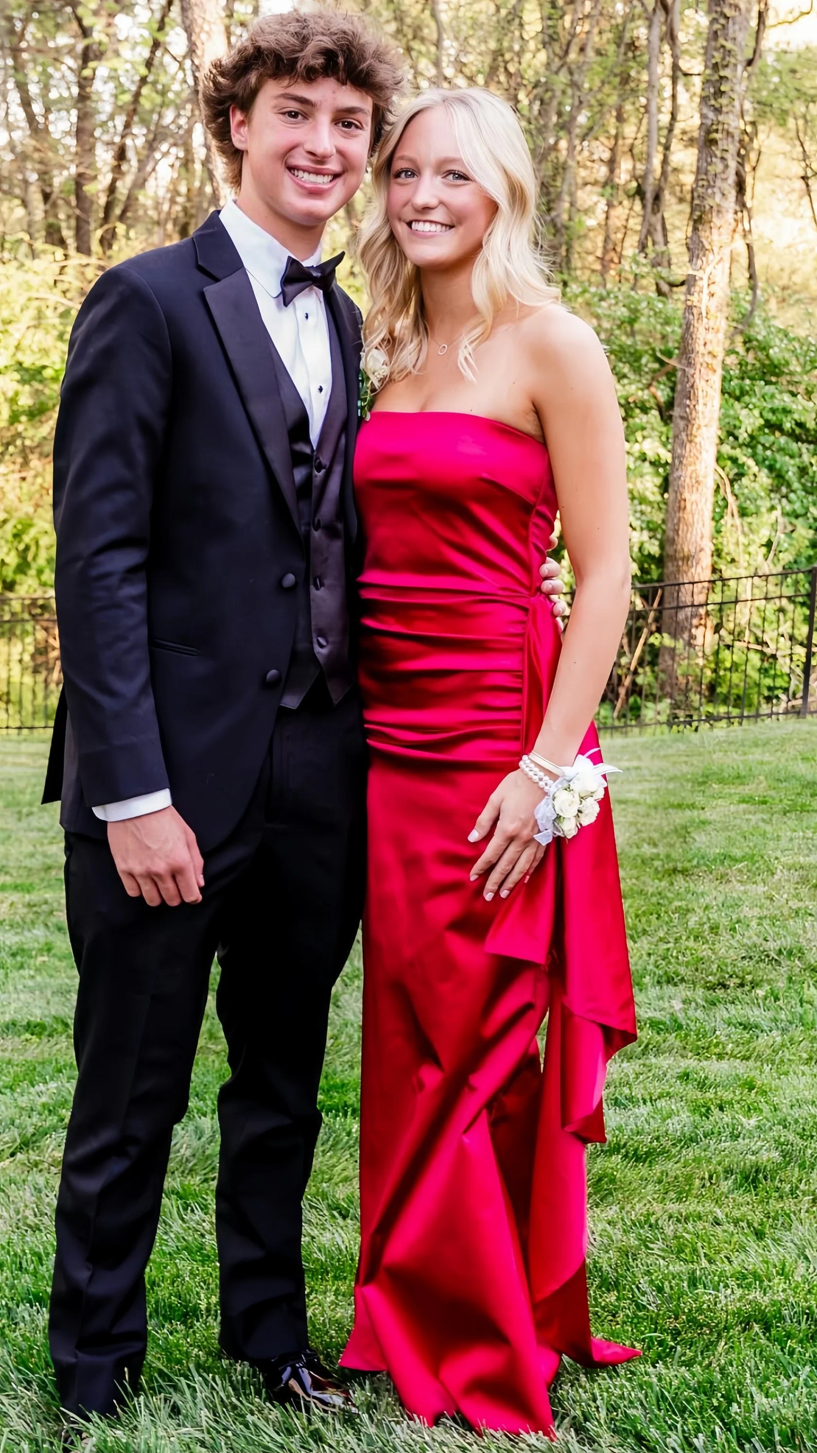 Strapless Fuchsia Evening Prom Dresses Senior Prom Dress Simple atmospheric beautiful and unique design