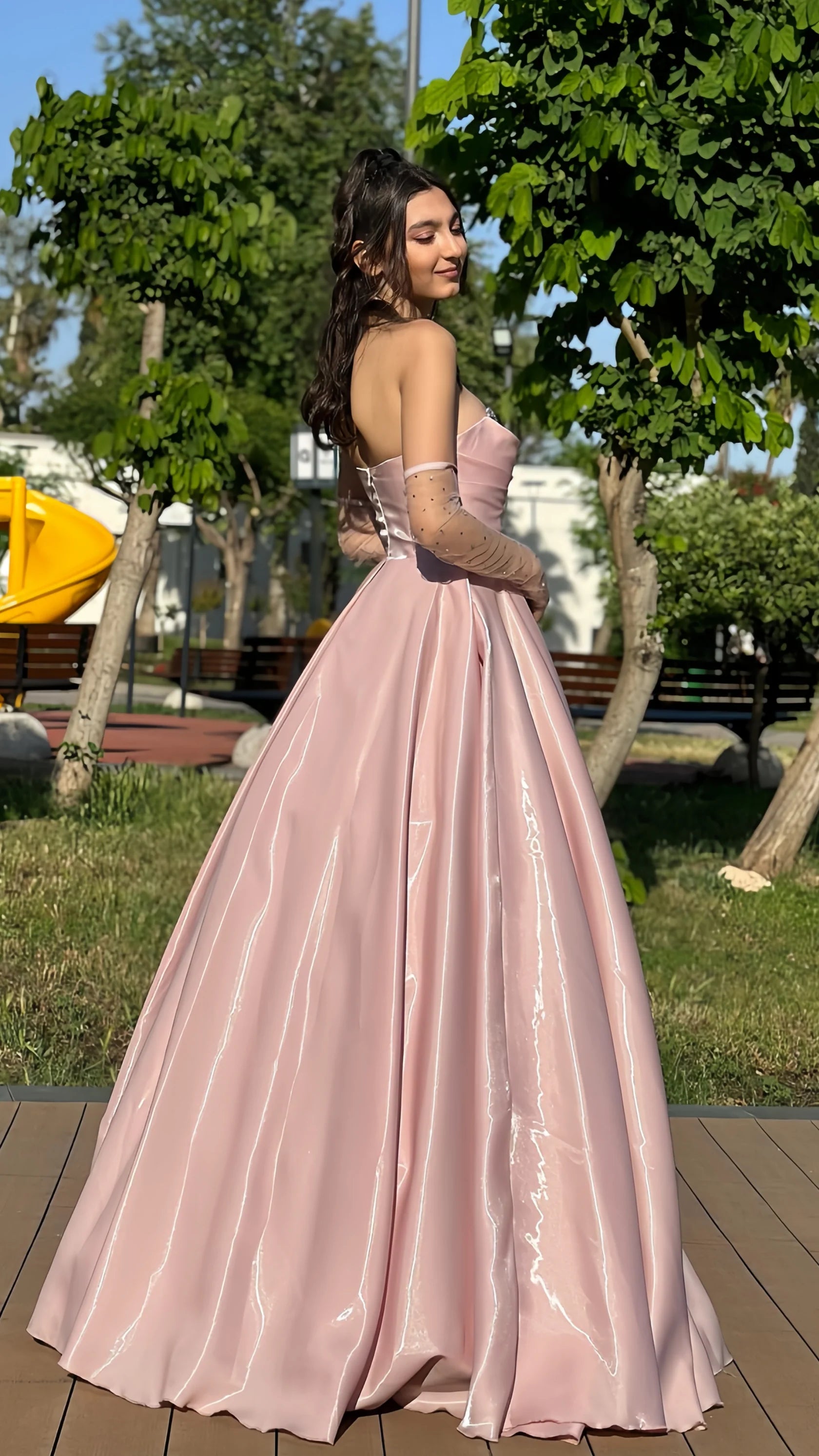 Sweetheart Pink Evening Prom Dresses Senior Party Dresses Simple atmospheric beautiful and unique design