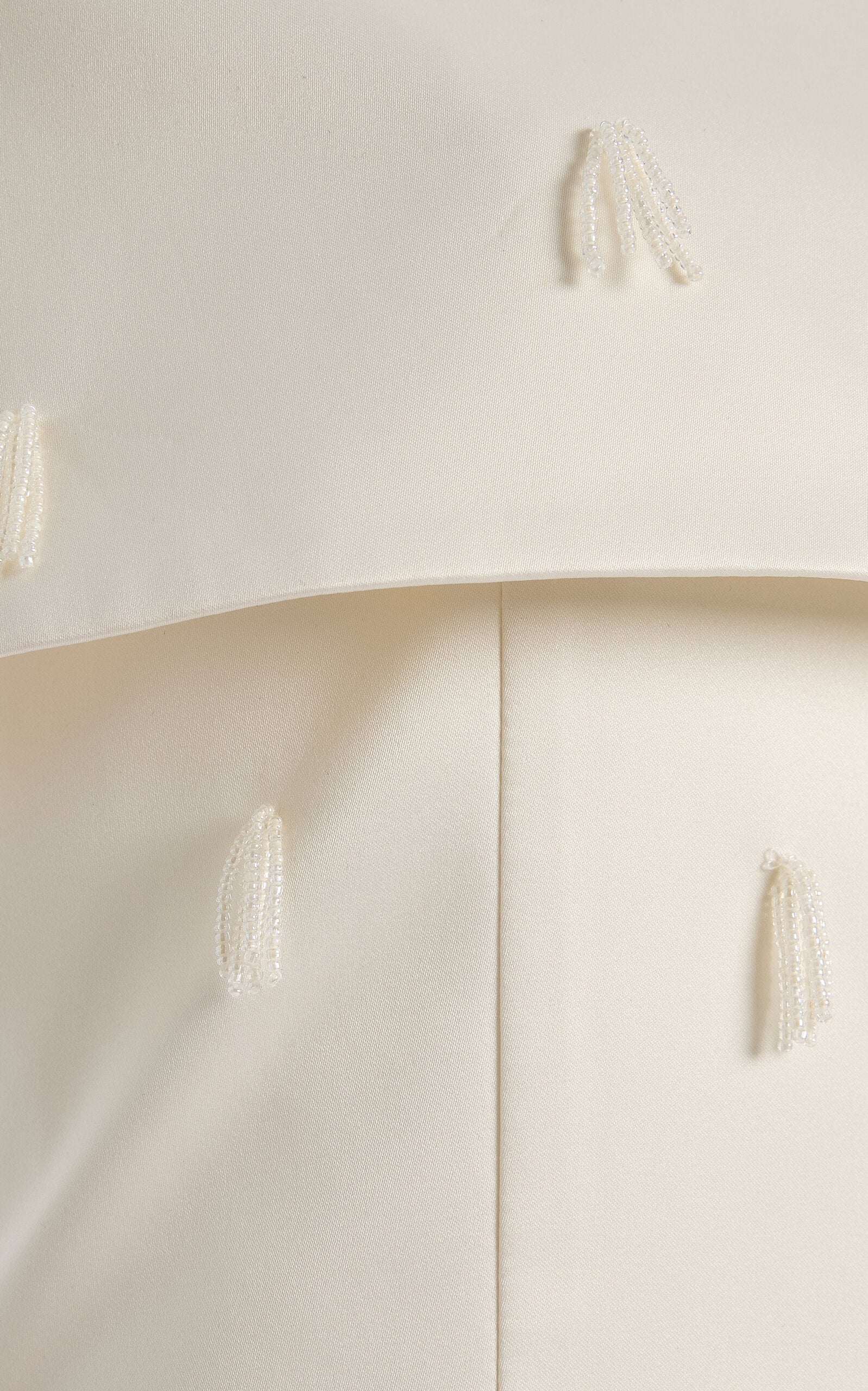 Ladies' Spring And Summer Vacation Cape-Detailed Beaded Satin Mini Dress